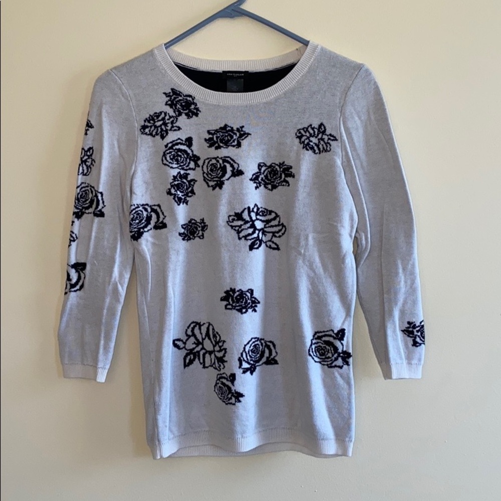 Black/Cream XS Ann Taylor Sweater